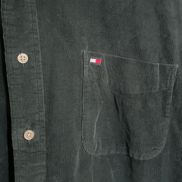 Tommy Hilfiger Mens XL Corduroy Button Down Shirt - Picture 2 of 5
